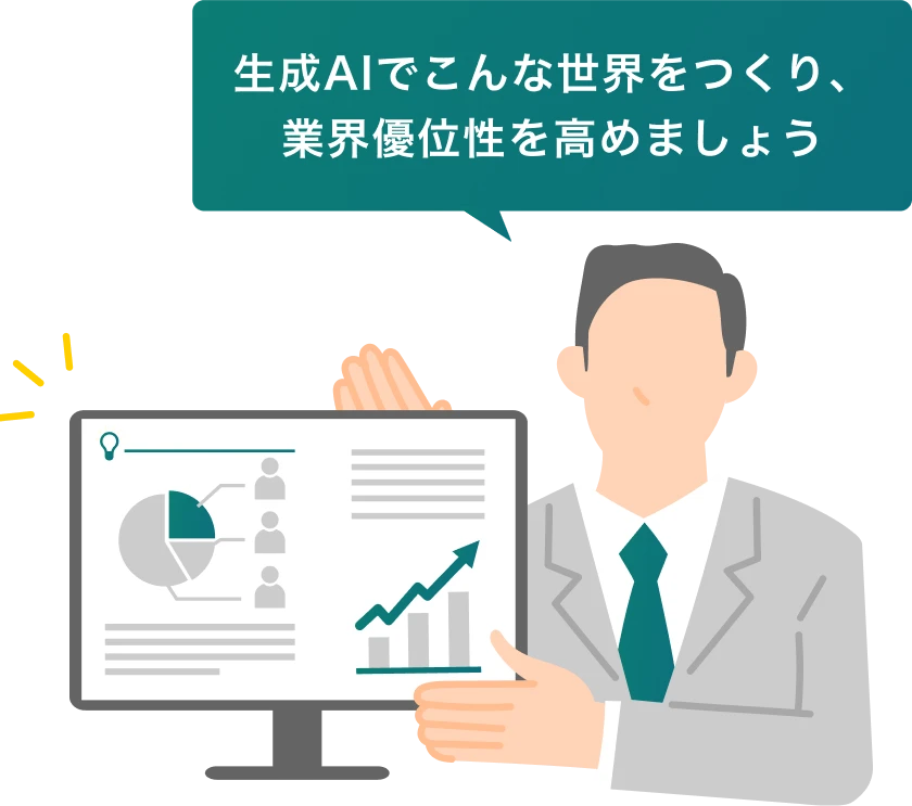 図：生成AIの活用により業界優位性を高めることを提案する